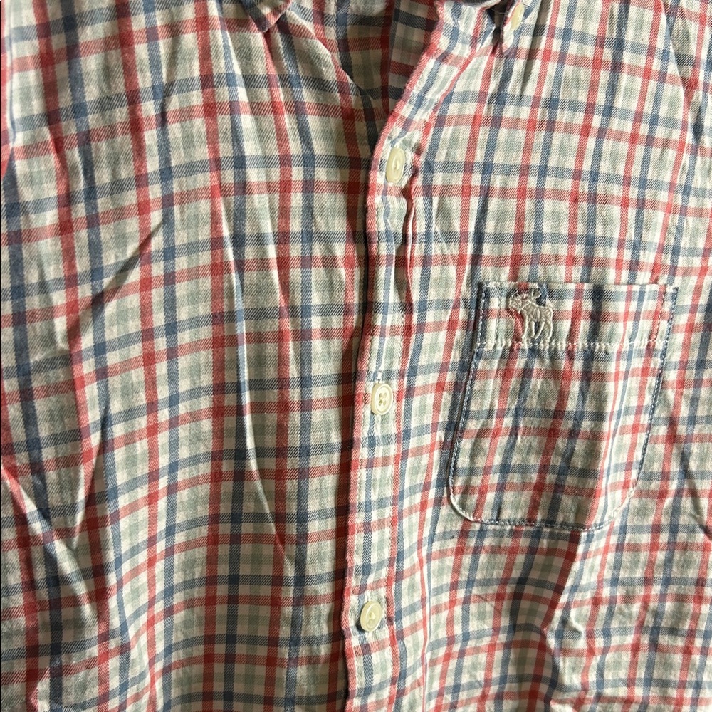Abercrombie Kids Red and Blue Plaid Shirt - Picture 4 of 9